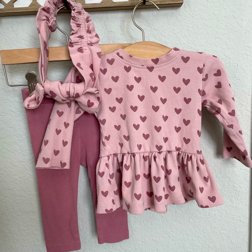 KateQuinn Mauve Heart set 12/18m